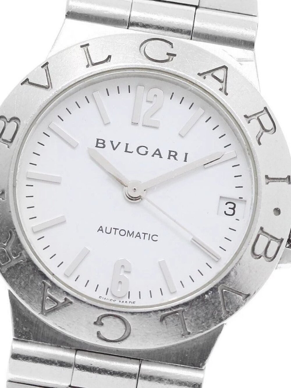 BVLGARI Diagono LCV29S Date white Dial Automatic Ladies Watch